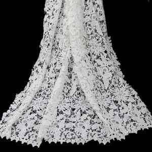 white color guipure lace fabric