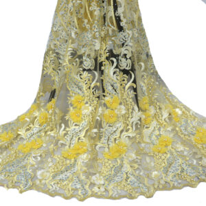 3D embroidery lace fabric