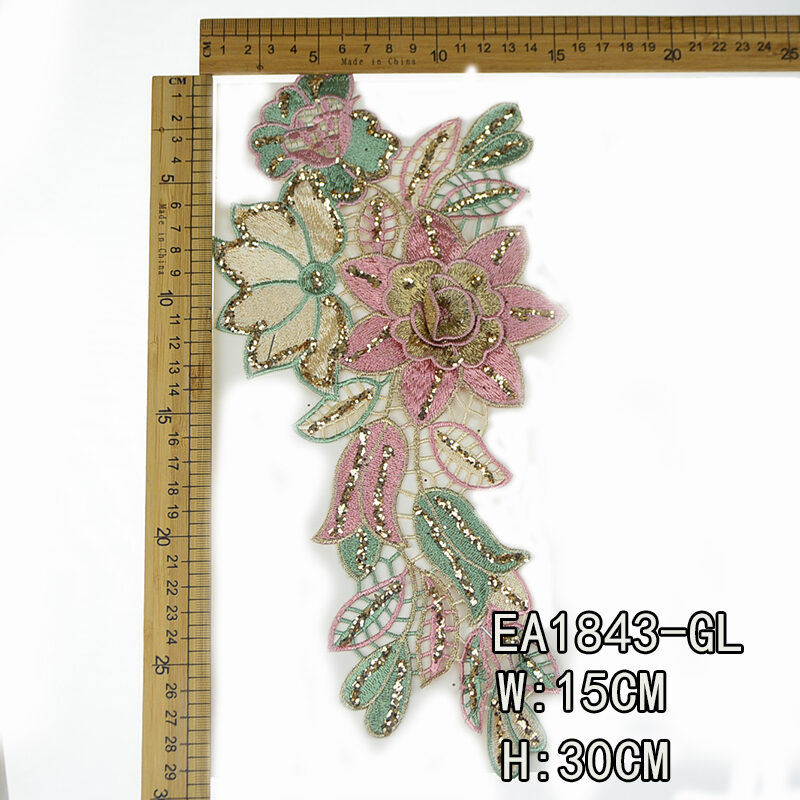 Polyester material embroidery lace collar