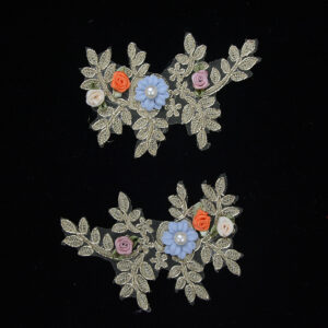rhinestone colorful embroidery flower