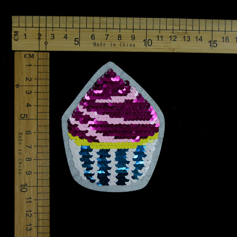 New Design Ice-cream Reversible Patch Sequin Accessories