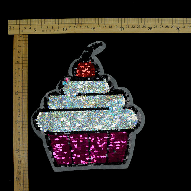 New Design Ice-cream Reversible Patch Sequin Accessories