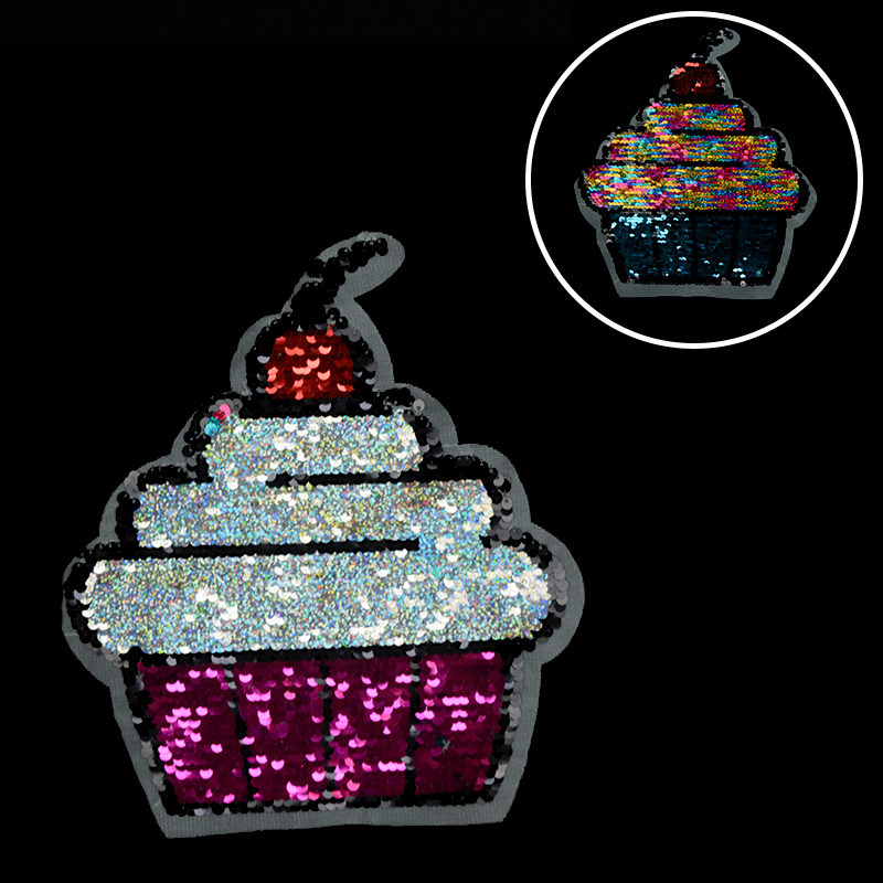 New Design Ice-cream Reversible Patch Sequin Accessories