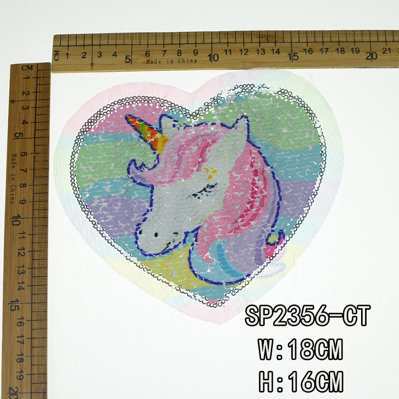 fashion unicorn sequin patch