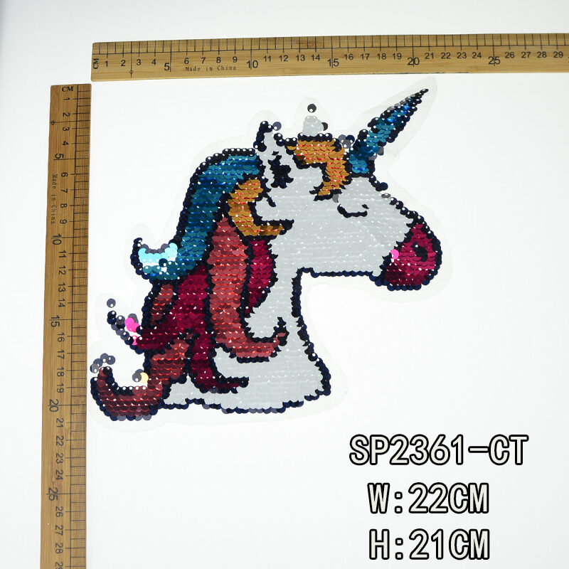 unicorn sequin patch applique
