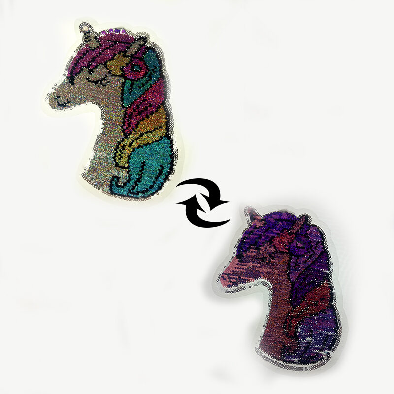 unicorn design sequin patch