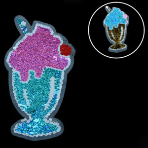 High Quality Ice-cream Sequin Patch Reversible Accessories,
