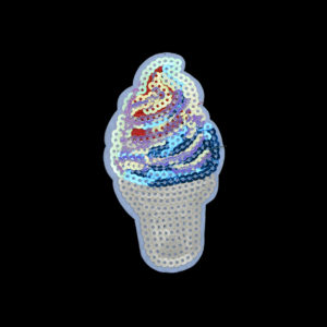 Textile Accessories Ice-cream Embroidery Sequin Patch For Garment