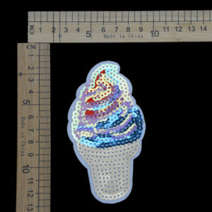 Textile Accessories Ice-cream Embroidery Sequin Patch For Garment