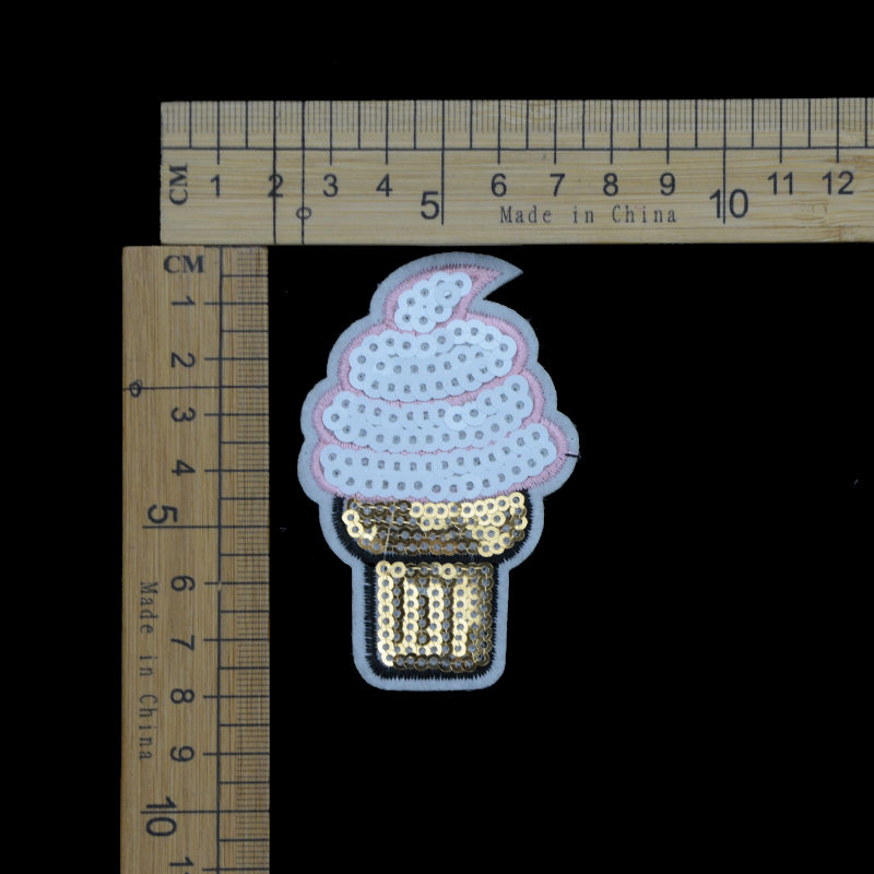 Shiny Cute Ice-cream Sequin Patch Fashion Accessories For Garment