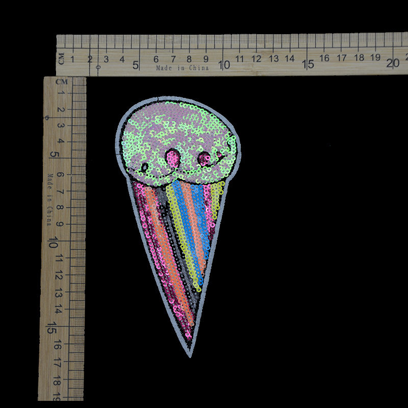 Shiny Cute Ice-cream Sequin Patch Fashion Accessories For Garment