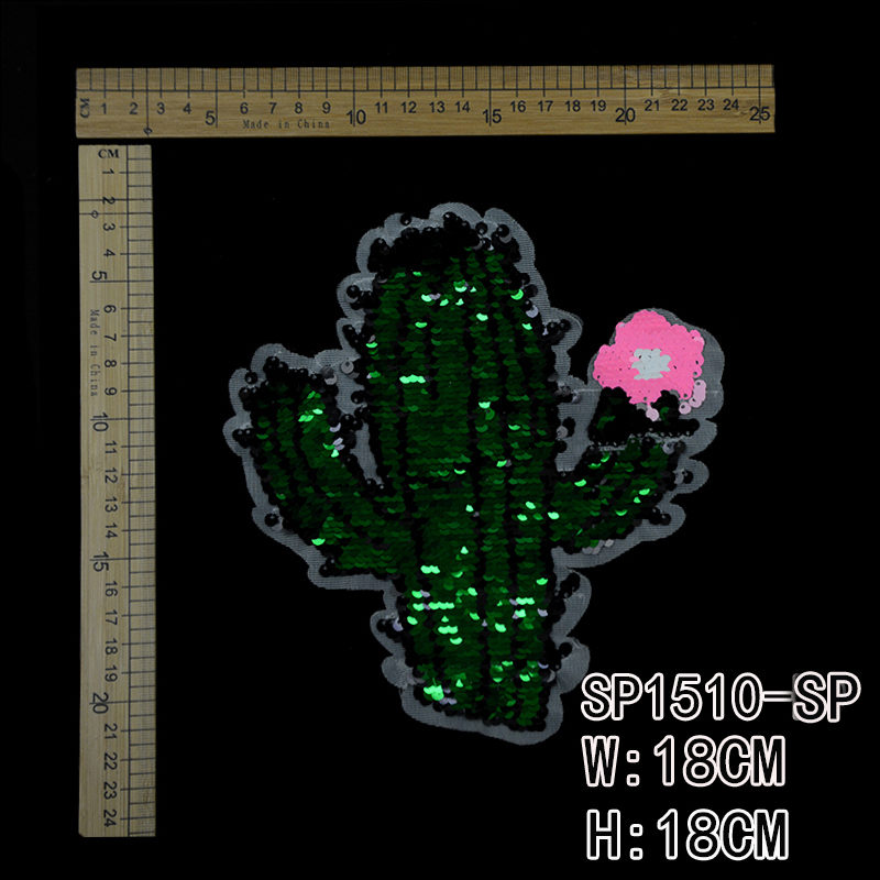 Cactus Sequin Patch Fashion Accessories For Garment
