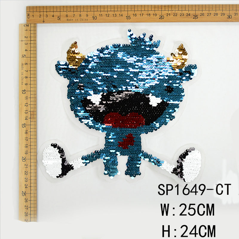Monster Sequin Patch Accessories For Garment ,the best manufacturer in China Guanhzhou,high quality and wholesale price for customers