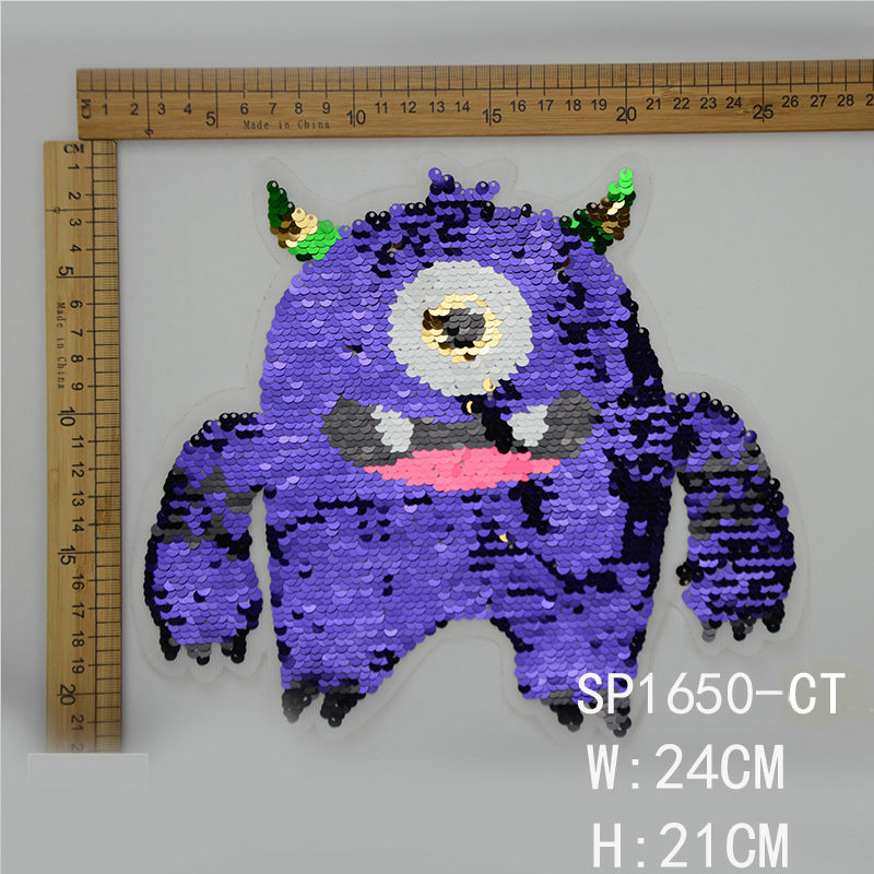 Monster Sequin Patch Accessories For Garment ,the best manufacturer in China Guanhzhou,high quality and wholesale price for customers