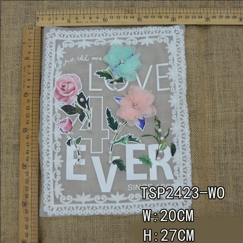 3D Flowers Guipure Patch