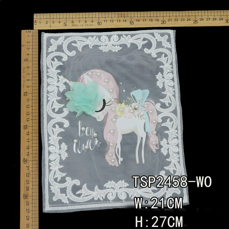 Unicorn Guipure Patch Accessories 2020 China Wholesale Cute Style