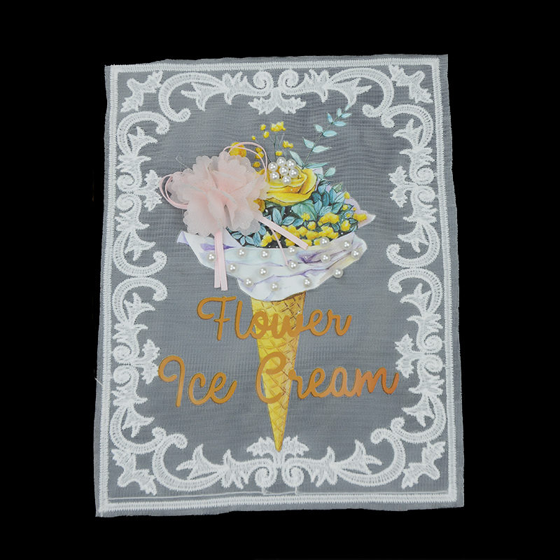 3D Flowers Guipure Patch